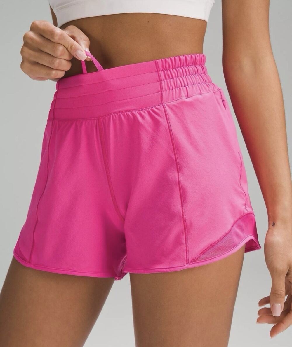 Lululemon Hotty Hot High-Rise Lined Short 4" Sonic Pink Size 6 High Rise